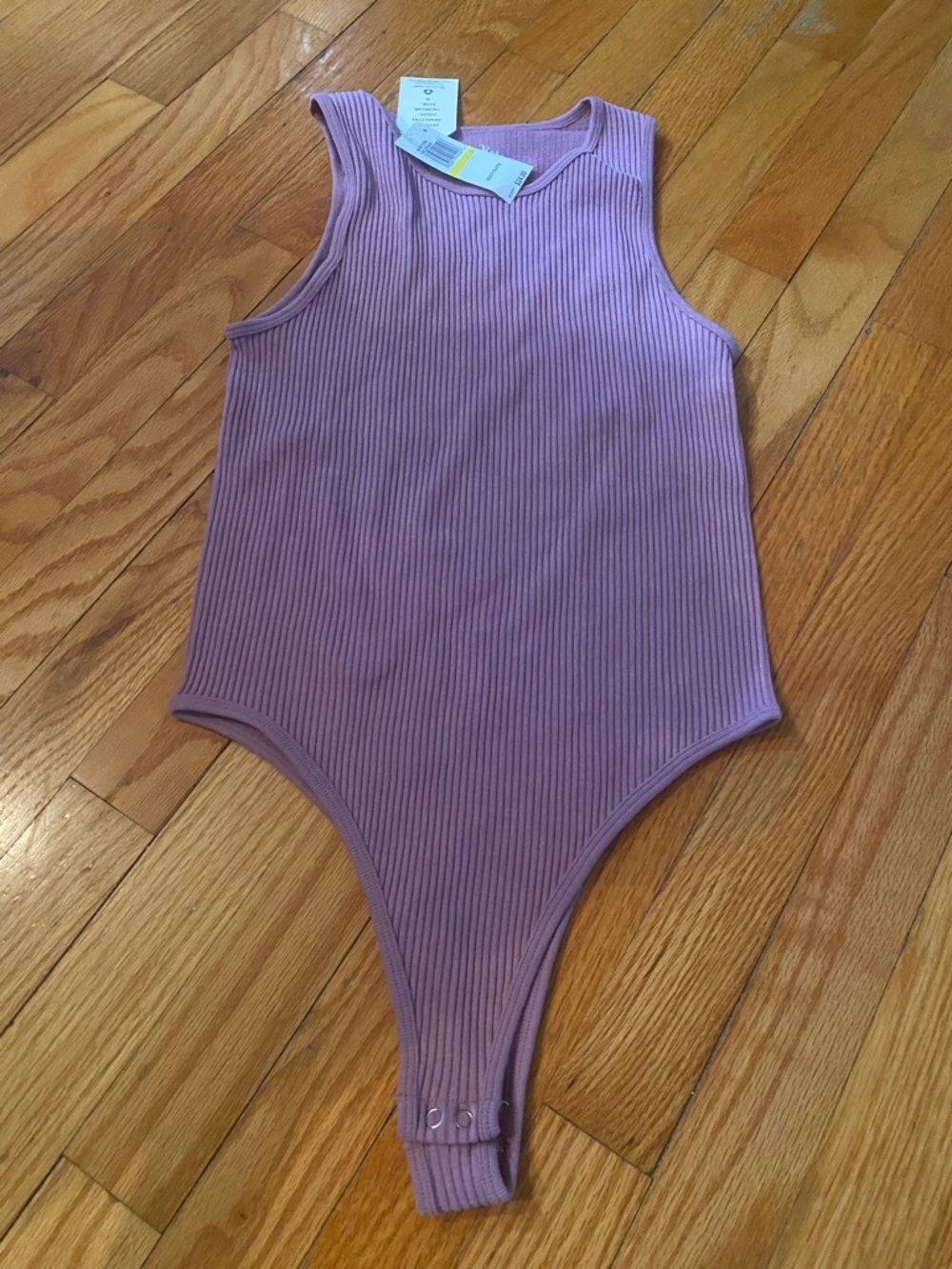 Ribbed Lavender  One-Piece Bodysuit